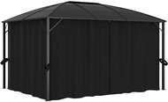 Gazebo with Curtains 400 x 300 x 265cm Anthracite - Garden Gazebo