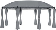 Gazebo with curtains 530 x 350 x 265 cm anthracite - Garden Gazebo