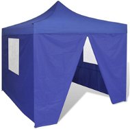 Blue folding tent 3 x 3 m with 4 walls - Garden Gazebo