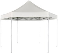 Scissor folding party tent hexagon cream white 3.6 x 3.1 m - Garden Gazebo