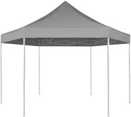 Scissor folding party tent hexagon gray 3.6 x 3.1 m - Garden Gazebo