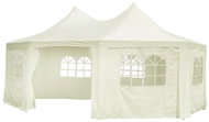 Octagonal party tent cream 6 x 4.4 x 3.5 m - Garden Gazebo