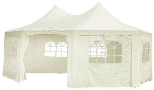 Octagonal party tent cream 6 x 4.4 x 3.5 m - Garden Gazebo - Main image