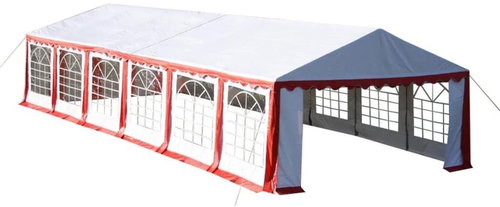 Party Tent 12 x 6m Red - Garden Gazebo - Main image