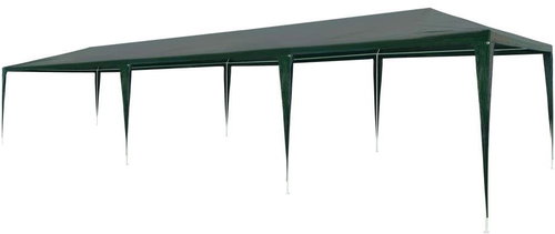 Party tent 3 x 9 m PE green - Garden Gazebo - Main image
