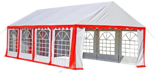 Party tent 8 x 4 m red - Garden Gazebo - Main image