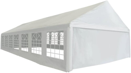 Party Tent PE 6 x 14m White - Garden Gazebo - Main image