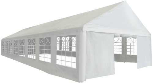 Party Tent PE 6 x 16m White - Garden Gazebo - Main image