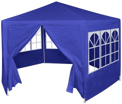 Party tent with 6 sides blue 2x2 m - Garden Gazebo - Main image