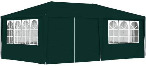 Professional party tent with sides 4 x 6 m green 90 g / m2 - Garden Gazebo - Main image