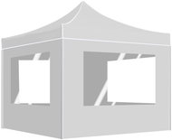 Professional folding party tent + aluminum walls 2 x 2 m white - Garden Gazebo