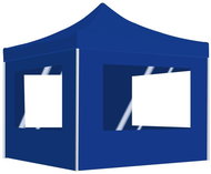 Professional folding party tent + aluminum walls 2 x 2 m blue - Garden Gazebo