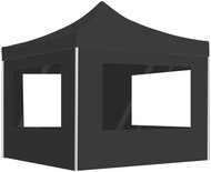 Professional folding party tent + aluminum walls 2x2 m anthracite - Garden Gazebo