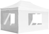 Professional folding party tent + aluminum walls 4.5 x 3 m white - Garden Gazebo