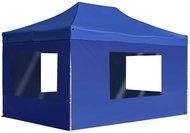 Professional folding party tent + walls aluminum 4.5x3 m blue - Garden Gazebo