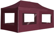 Professional folding party tent + aluminum walls 6 x 3 m burgundy - Garden Gazebo