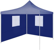 Professional folding party tent 2 sides 2 x 2 m steel blue - Garden Gazebo