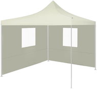 Professional folding party tent 2 sides 2x2 m steel cream - Garden Gazebo