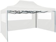 Professional folding party tent 3 sides 3 x 4 m white steel - Garden Gazebo