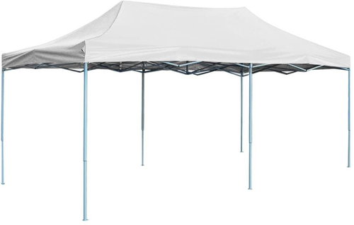 Professional folding party tent 3 x 6 m white steel - Garden Gazebo - Main image