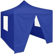 Profesionálny skladací párty stan 4 bočnice 2 × 2 m oceľ, modrý - Záhradný altánok