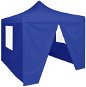 Professional folding party tent 4 sides 2 x 2 m steel blue - Garden Gazebo