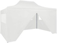 Professional folding party tent 4 sides 3 x 4 m white steel - Garden Gazebo