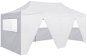 Professional folding party tent 4 sides 3 x 6 m steel white - Garden Gazebo
