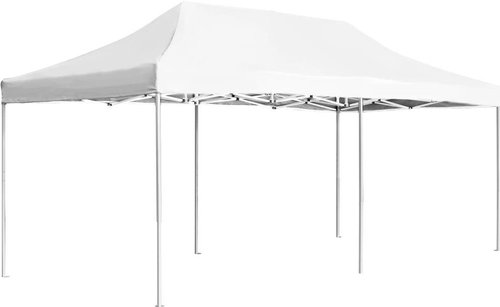 Professional folding party tent aluminum 6 x 3 m white - Garden Gazebo - Main image