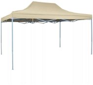 Scissor folding tent 3 x 4.5 m cream white - Garden Gazebo