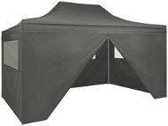 Scissor folding tent with 4 sides 3 x 4.5 m anthracite - Garden Gazebo