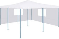 Folding gazebo with 2 sides 5 x 5 m white - Garden Gazebo