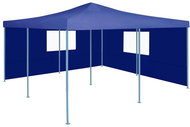 Folding gazebo with 2 sides 5 x 5 m blue - Garden Gazebo