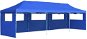 Skladací nožnicový párty stan s 5 bočnými stenami 3 × 9 m modrý - Záhradný altánok