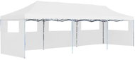 Folding scissor tent with 5 side walls 3 x 9 m white - Garden Gazebo