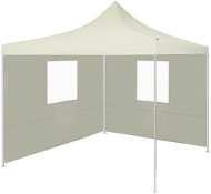 Folding tent with 2 walls 3 x 3 m cream - Garden Gazebo