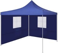 Folding tent with 2 walls 3 x 3 m blue - Garden Gazebo