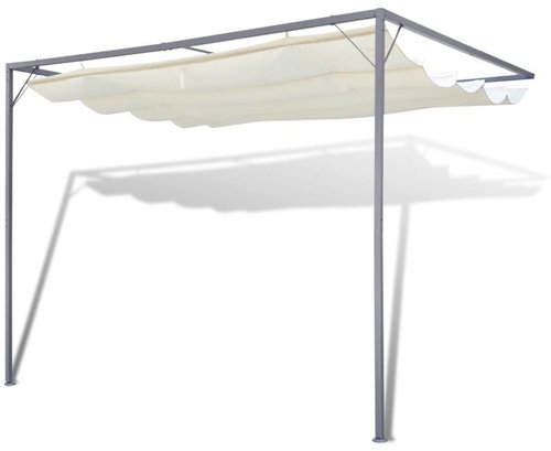 Garden / terrace gazebo to the wall with retractable roof - Garden Gazebo - Main image