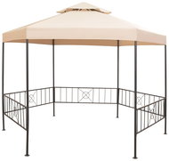 Garden gazebo hexagon beige 323 x 265 cm - Garden Gazebo
