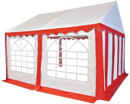 Garden gazebo PVC 4 x 4 m red-white - Garden Gazebo