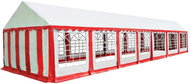 Garden Gazebo PVC 6 x 14m Red-white - Garden Gazebo