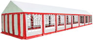Garden Gazebo PVC 6 x 16m Red-white - Garden Gazebo