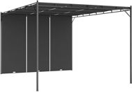 Garden gazebo with side curtain 4 x 3 x 2.25 m anthracite - Garden Gazebo