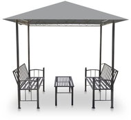 Garden gazebo with table and benches 2,5x1,5x2,4 m anthracite - Garden Gazebo