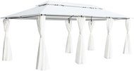 Garden gazebo with curtains 600 x 298 x 270 cm white 180 g / m2 - Garden Gazebo