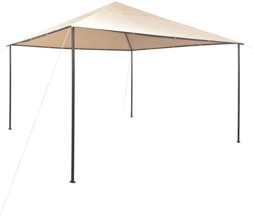 Garden arbor, 4x4 m, steel, beige - Garden Gazebo - Main image