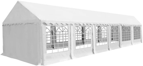 Garden Pavilion, PVC, 6x12m, White - Garden Gazebo - Main image