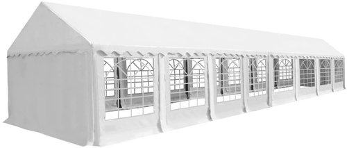 Garden Pavilion, PVC, 6x16m, White - Garden Gazebo - Main image