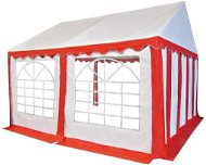 Záhradný párty stan PVC 3 x 4 m červený a biely - Záhradný altánok