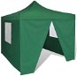 Green folding party tent 3 x 3 m with 4 walls - Garden Gazebo